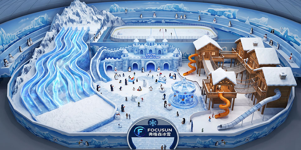 Concept and design service for snow and ice projects, including custom planning, engineering design, and turnkey solutions for winter attractions.