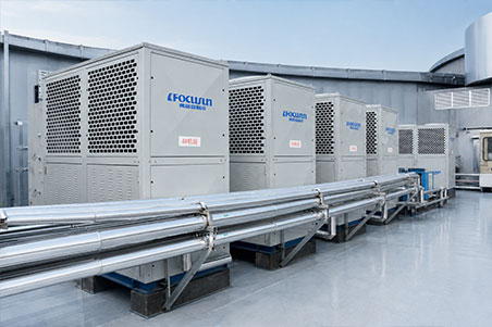 Fresh air dehumidification system for indoor snow parks and ice rinks, providing efficient humidity control, ventilation, and climate management.