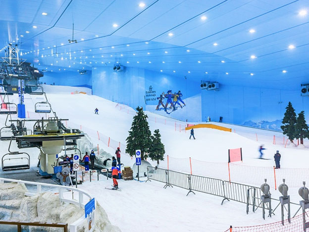 Ski resort featuring professional ski slopes, artificial snow systems, snowmaking solutions, and complete winter tourism facilities.