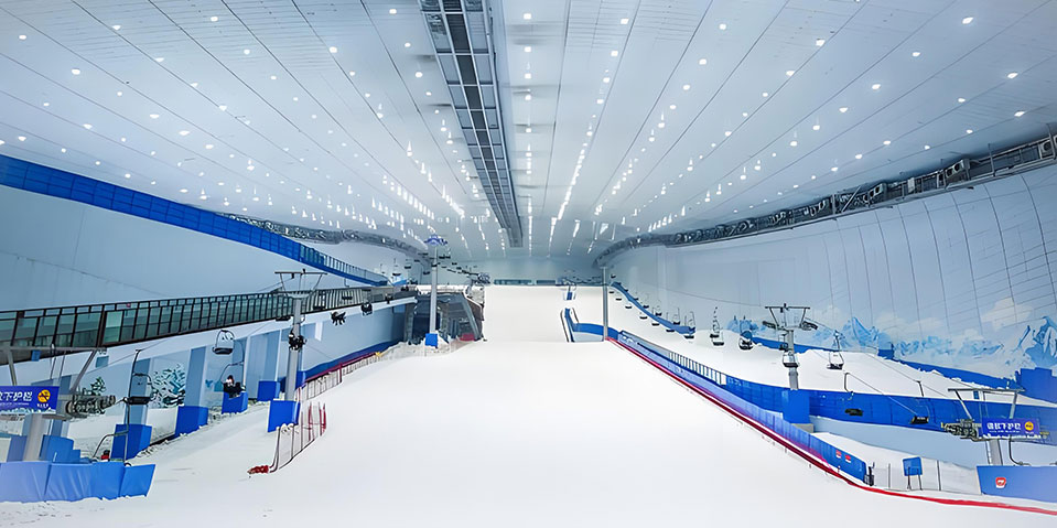 Electromechanical and equipment design for snow parks, integrating refrigeration, snowmaking, HVAC, and entertainment systems.