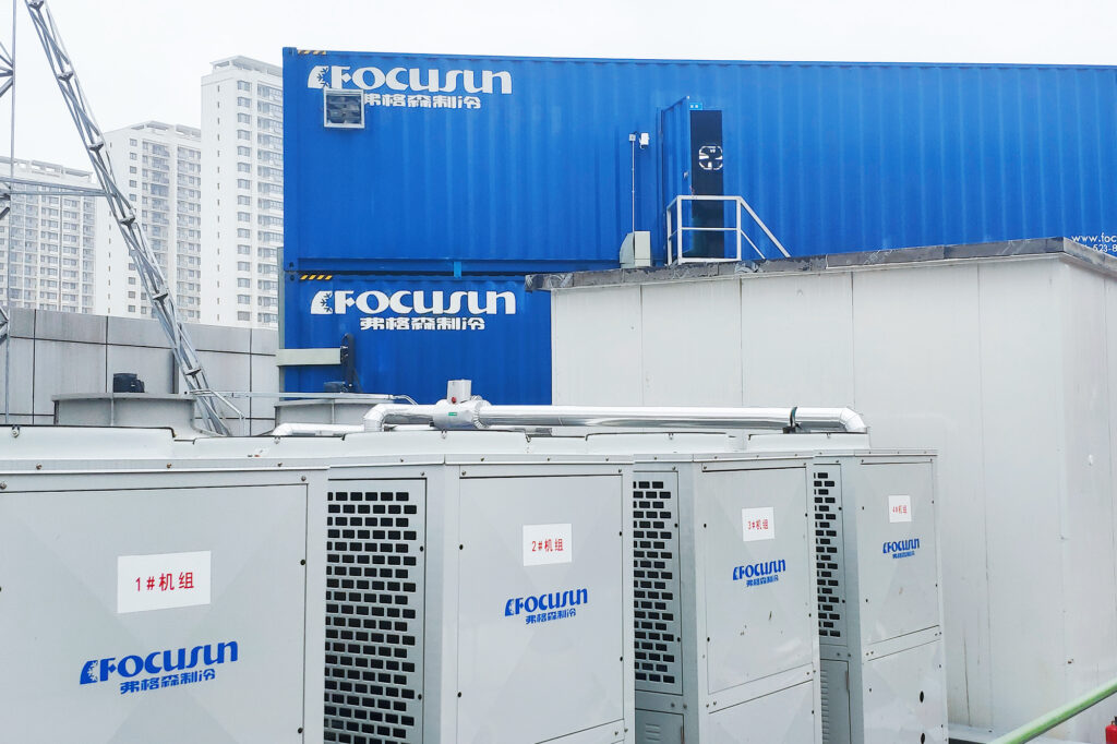 Focusun containerized snowmaking system in operation